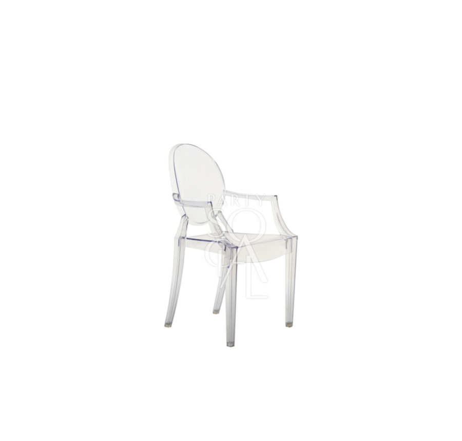 MINI GHOST CHAIR WITH ARMS (LOUIS)