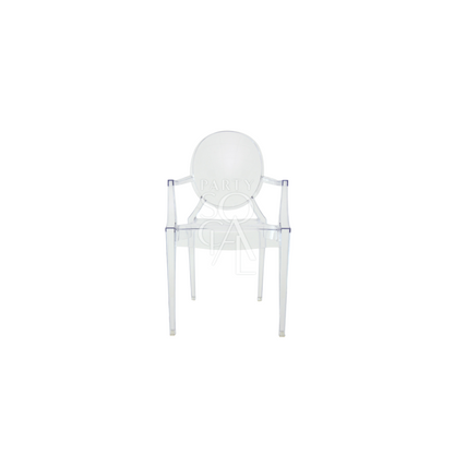 MINI GHOST CHAIR WITH ARMS (LOUIS)