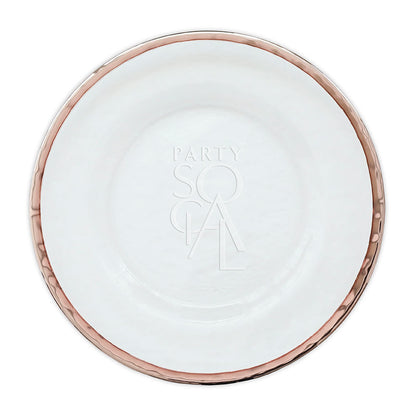CHARGER PLATE - PINK RIM