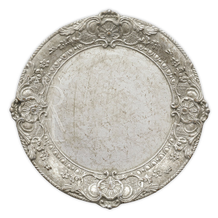 CHARGER PLATE - FLORENTINE ANTIQUE WOOD