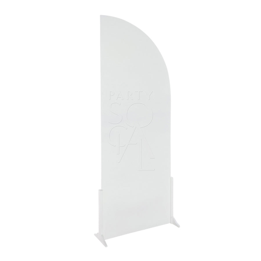 BACKDROP WHITE WOOD CURVED