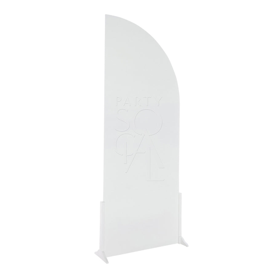 BACKDROP WHITE WOOD CURVED