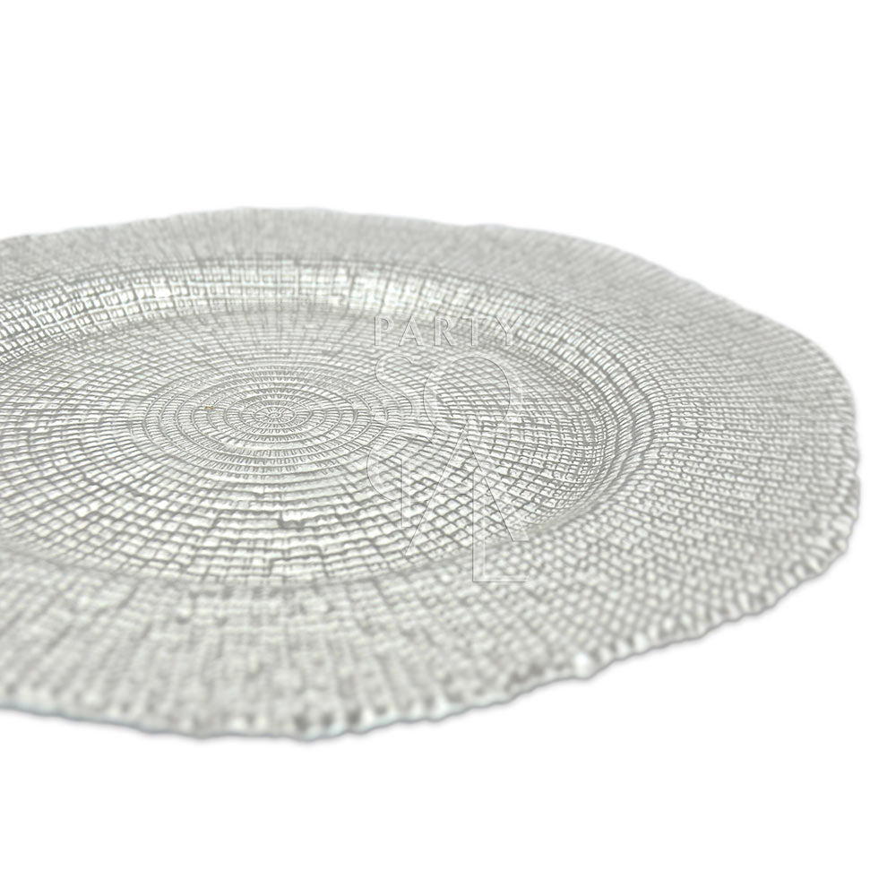 CHARGER PLATE - SILVER GRAIN