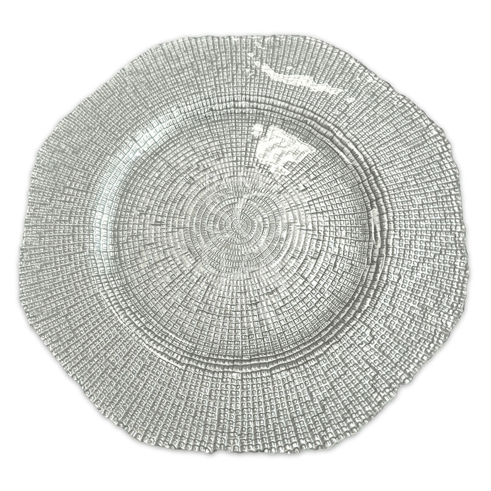 CHARGER PLATE - SILVER GRAIN
