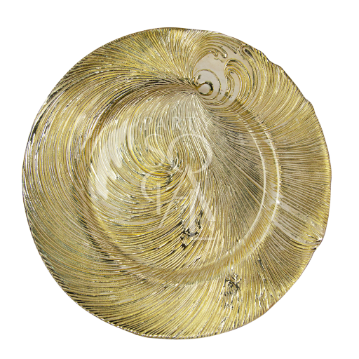 CHARGER PLATE - GOLD SWIRL