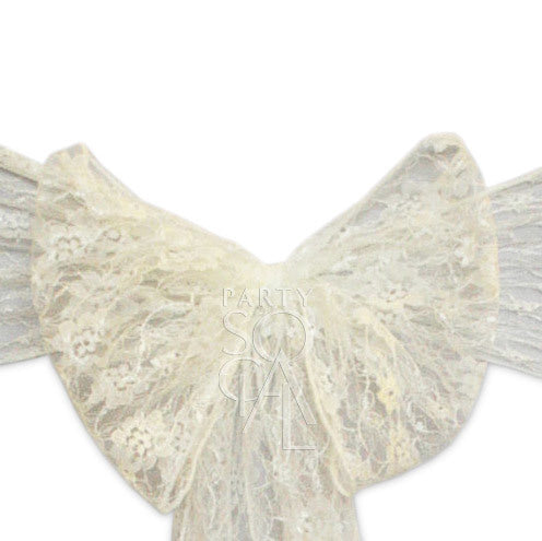 CHAIR SASH IVORY LACE